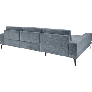 set one by Musterring Ecksofa SO 3600 optimaler Sitzkomfort in Federkern o. Kaltschaum, 2 Sitzhöhen, Sitzhöhe 44 cm, Federkern, B 293 x T 180 cm, Kama blue