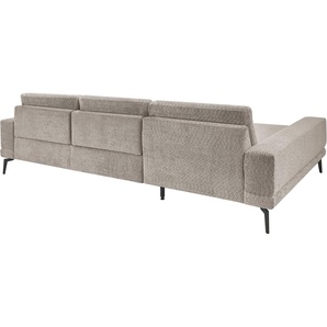 set one by Musterring Ecksofa SO 3600 optimaler Sitzkomfort in Federkern o. Kaltschaum, 2 Sitzhöhen, Sitzhöhe 44 cm, Kaltschaum, B 293 x T 180 cm, Kama stone