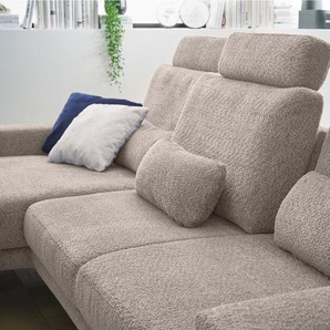 set one by Musterring Ecksofa SO 3600, inkl motor. Sitztiefenverstellung, Kopfstützen, Nierenkissen, Sitzhöhe 42 cm, Kaltschaum, Breite 293 x Tiefe 180 cm, Kama stone