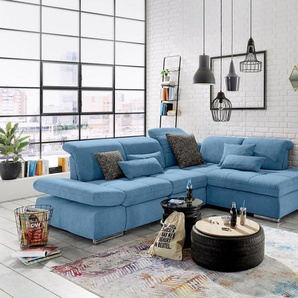 set one by Musterring Ecksofa SO 4100 mit komfortablen Federkern und Kopfteilverstellung, wahlweise mit Bettfunktion und Sitztiefenverstellung, L-Form