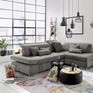 set one by Musterring Ecksofa SO 4100 mit komfortablen Federkern und Kopfteilverstellung, wahlweise mit Bettfunktion und Sitztiefenverstellung, L-Form