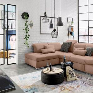 set one by Musterring Ecksofa SO 4100 mit komfortablen Federkern und Kopfteilverstellung, wahlweise mit Bettfunktion und Sitztiefenverstellung, L-Form