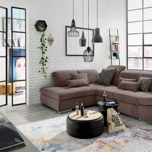 set one by Musterring Ecksofa SO 4100 mit komfortablen Federkern und Kopfteilverstellung, wahlweise mit Bettfunktion und Sitztiefenverstellung, L-Form