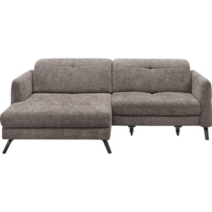 set one by Musterring Ecksofa SO 4400 V, wahlweise mit motorischer Bettfunktion & Kopfverstellung, Fuß schwarz