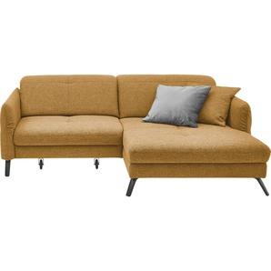 set one by Musterring Ecksofa SO 4400 V, wahlweise mit motorischer Bettfunktion & Kopfverstellung, Fuß schwarz