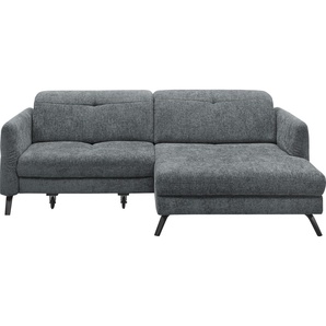 set one by Musterring Ecksofa SO 4400 V, wahlweise mit motorischer Bettfunktion & Kopfverstellung, Fuß schwarz
