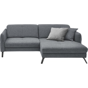 set one by Musterring Ecksofa SO 4400 V, wahlweise mit motorischer Bettfunktion & Kopfverstellung, Fuß schwarz