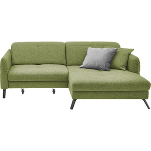set one by Musterring Ecksofa SO 4400 V, wahlweise mit motorischer Bettfunktion & Kopfverstellung, Fuß schwarz