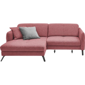 set one by Musterring Ecksofa SO 4400 V, wahlweise mit motorischer Bettfunktion & Kopfverstellung, Fuß schwarz