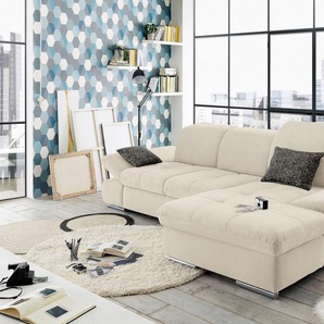 set one by Musterring Ecksofa SO4100 V, mit verstellbaren Kopfteilen, wahlweise mit Funktionen, Cord-Bezug