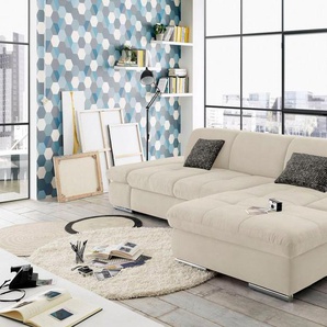set one by Musterring Ecksofa SO4100 V, mit verstellbaren Kopfteilen, wahlweise mit Funktionen, Cord-Bezug