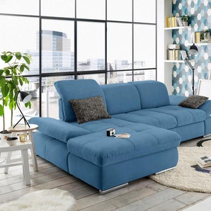 set one by Musterring Ecksofa SO4100 V, mit verstellbaren Kopfteilen, wahlweise mit Funktionen, Cord-Bezug