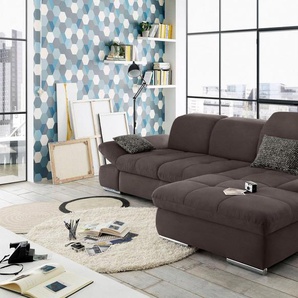 set one by Musterring Ecksofa SO4100 V, mit verstellbaren Kopfteilen, wahlweise mit Funktionen, Cord-Bezug
