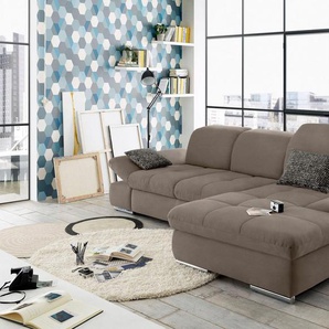 set one by Musterring Ecksofa SO4100 V, mit verstellbaren Kopfteilen, wahlweise mit Funktionen, Cord-Bezug