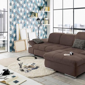set one by Musterring Ecksofa SO4100 V, mit verstellbaren Kopfteilen, wahlweise mit Funktionen, Cord-Bezug