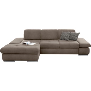 set one by Musterring Ecksofa SO4100 V, mit verstellbaren Kopfteilen, wahlweise mit Funktionen, Cord-Bezug