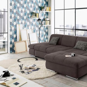 set one by Musterring Ecksofa SO4100 V, mit verstellbaren Kopfteilen, wahlweise mit Funktionen, Cord-Bezug