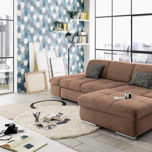 set one by Musterring Ecksofa SO4100 V, mit verstellbaren Kopfteilen, wahlweise mit Funktionen, Cord-Bezug