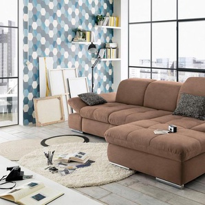 set one by Musterring Ecksofa SO4100 V, mit verstellbaren Kopfteilen, wahlweise mit Funktionen, Cord-Bezug