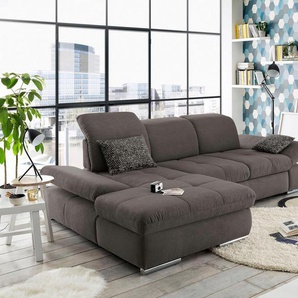 set one by Musterring Ecksofa SO4100 V, mit verstellbaren Kopfteilen, wahlweise mit Funktionen, Cord-Bezug