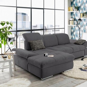 set one by Musterring Ecksofa SO4100 V, mit verstellbaren Kopfteilen, wahlweise mit Funktionen, Cord-Bezug