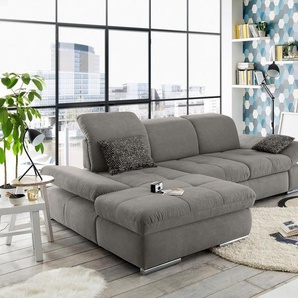 set one by Musterring Ecksofa SO4100 V, mit verstellbaren Kopfteilen, wahlweise mit Funktionen, Cord-Bezug