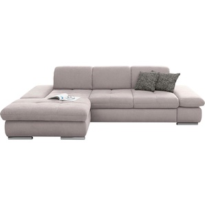 set one by Musterring Ecksofa SO4100 V, mit verstellbaren Kopfteilen, wahlweise mit Funktionen, Cord-Bezug
