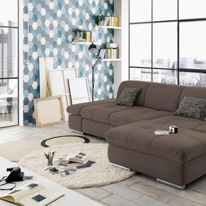 set one by Musterring Ecksofa SO4100 V, mit verstellbaren Kopfteilen, wahlweise mit Funktionen, Cord-Bezug