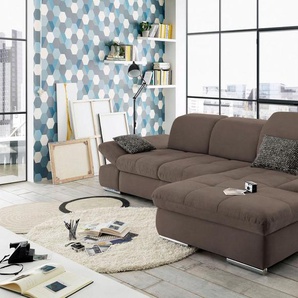set one by Musterring Ecksofa SO4100 V, mit verstellbaren Kopfteilen, wahlweise mit Funktionen, Cord-Bezug