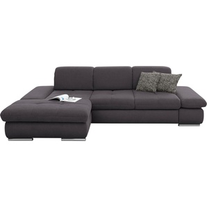 set one by Musterring Ecksofa SO4100 V, mit verstellbaren Kopfteilen, wahlweise mit Funktionen, Cord-Bezug