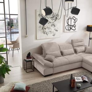 set one by Musterring Ecksofa SO4100 V, mit verstellbaren Kopfteilen, wahlweise mit Funktionen, Cord-Bezug