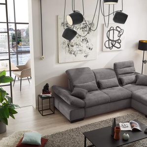 set one by Musterring Ecksofa SO4100 V, mit verstellbaren Kopfteilen, wahlweise mit Funktionen, Cord-Bezug