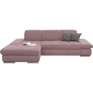 set one by Musterring Ecksofa SO4100 V, mit verstellbaren Kopfteilen, wahlweise mit Funktionen, Cord-Bezug