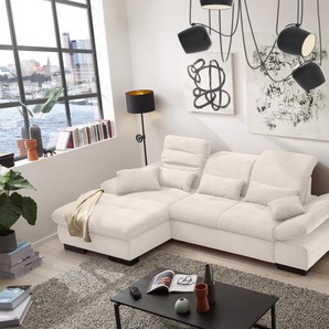 set one by Musterring Ecksofa SO4100 V, mit verstellbaren Kopfteilen, wahlweise mit Funktionen, Cord-Bezug