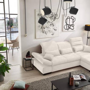 set one by Musterring Ecksofa SO4100 V, mit verstellbaren Kopfteilen, wahlweise mit Funktionen, Cord-Bezug