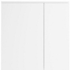 set one by Musterring Glasvitrine Lancaster Farben weiß oder grau mit Eicheabsetzung, mit LED-Beleuchtung