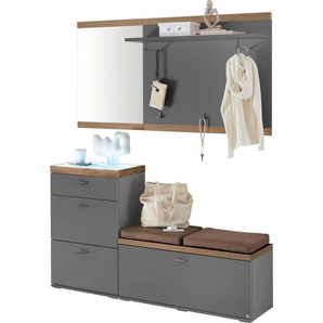 set one by Musterring Kompaktgarderobe Lancaster Dielen (4-St) bestehend aus 4 Teilen, in zwei Farben erhältlich, Gesamtbreite 160 cm