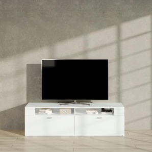 Lowboard SET ONE BY MUSTERRING TACOMA Sideboards Gr. B/H/T: 180 cm x 52,2 cm x 50,2 cm, 2, weiß (weiß arctic hochglanz) Lowboards Typ 33, Breite 180 cm