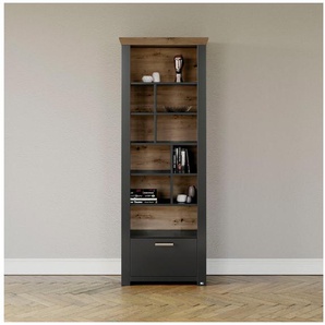 set one by Musterring Regal York, Typ 07, offenes Design, Beleuchtung optional, B 75 x H 207 cm