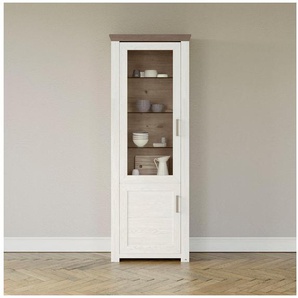 set one by Musterring Standvitrine York Typ 01, mit Glastür, Beleuchtung optional, Landhaus-Stil, Höhe 207cm