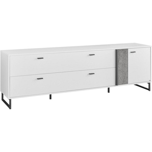 set one by Musterring TV-Schrank Deltona inkl. LED-Beleuchtung, Metallkufe, Sandstein-Zierelement, B214 x H67cm