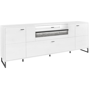 set one by Musterring TV-Schrank Deltona inkl. LED-Beleuchtung, Metallkufe, Sandstein-Zierelement, B229 x H83cm