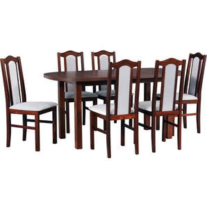 Set Tisch und Stühle BOSS walnuss