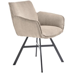 SetOne by Musterring Armlehnstuhl , Ecru , Textil , eckig, X-Form , 60x84x65 cm , Stoffauswahl, Typenauswahl , Esszimmer, Stühle, Esszimmerstühle, Armlehnenstühle