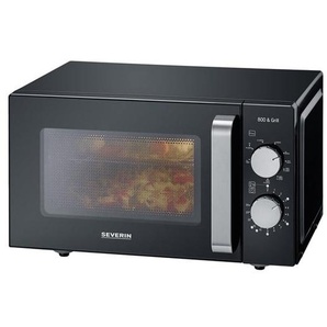 SEVERIN MW 7762 - microwave oven with grill - freestanding - blackstainless steel