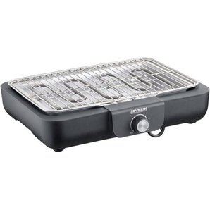Severin - pg 8554 Tisch Tischgrill kabelgebunden, stufenloser Temperaturregler Schwarz/Silber