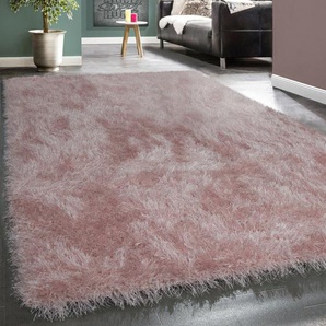Shaggy-Teppich Gallardo in Rosa