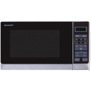 Sharp Mikrowelle, Silber, Metall, 44x25.9x32.4 cm, Digitaldisplay, Garraumbeleuchtung, automatische Auftaufunktion, Auftaufunktion nach Gewicht oder