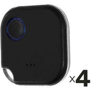 SHELLY Bluetooth Schalter u. Dimmer, Blu Button1, Plug&Play, schwarz, 4er Set