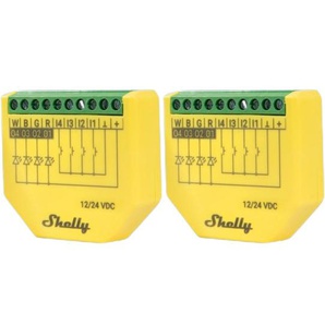 SHELLY LED-Lichtcontroller Plus RGBW, PM, BT, WLAN, Unterputz, gelb, 2 Stück
